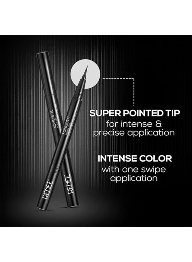 RENEE Pointy End Sketch Pen Smudge Proof Eyeliner - Matte Finish, Light Weight, Water Resistant, Long Stay Highly Pigmented with One Stroke Application Formula - Black 15ml - Image 4